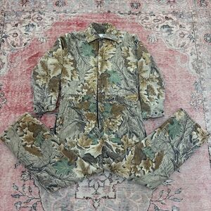 Vintage RealTree Camo Coveralls Insulated Size Medium Hunting Made In USA